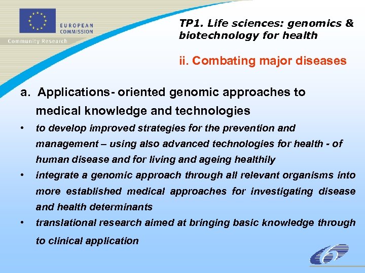 TP 1. Life sciences: genomics & biotechnology for health ii. Combating major diseases a.
