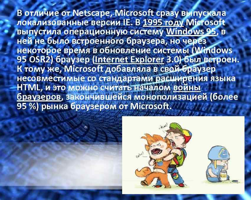 Сравнительная характеристика браузеров презентация