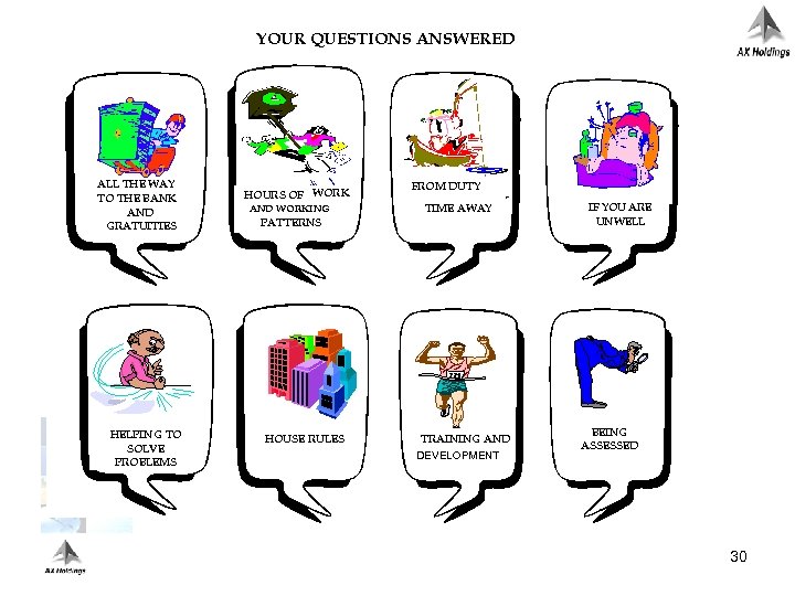 YOUR QUESTIONS ANSWERED ALL THE WAY TO THE BANK AND GRATUITIES HELPING TO SOLVE