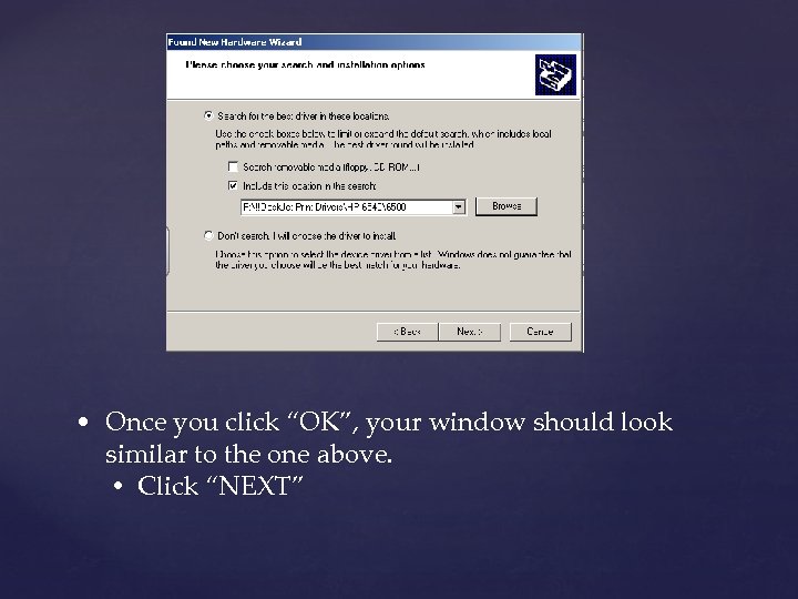  • Once you click “OK”, your window should look similar to the one