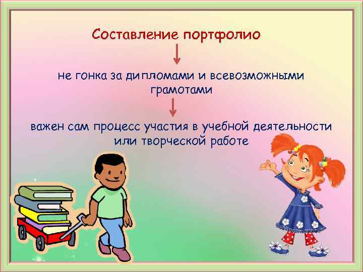 Составление портфолио не гонка за дипломами и всевозможными грамотами важен сам процесс участия в