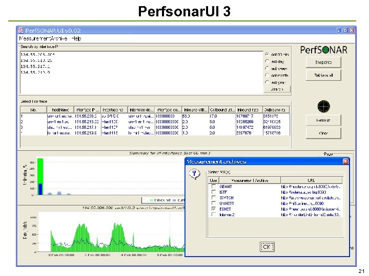 Perfsonar. UI 3 21 