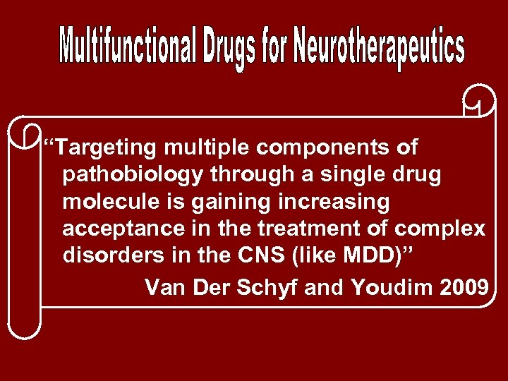“Targeting multiple components of pathobiology through a single drug molecule is gaining increasing acceptance