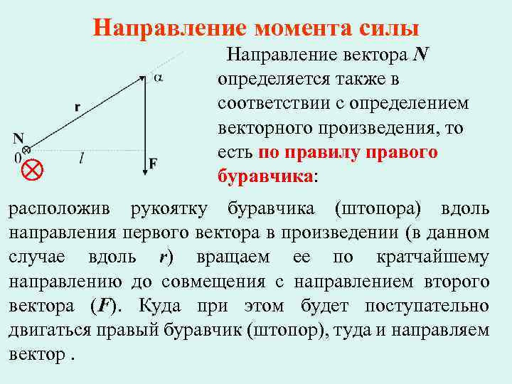 Указать направление вектора. Направление вектора момента силы. Как определить направление момента силы. Куда направлен вектор момента силы. Вектор момента силы направлен.