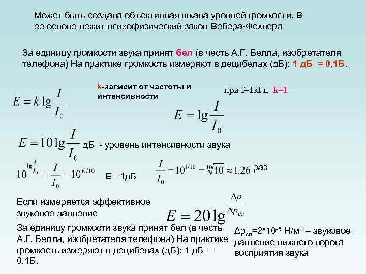 Единица интенсивности шума