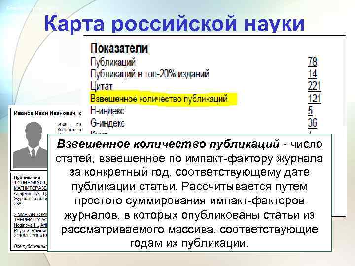 Science Online - 2013 Карта российской науки Взвешенное количество публикаций - число статей, взвешенное