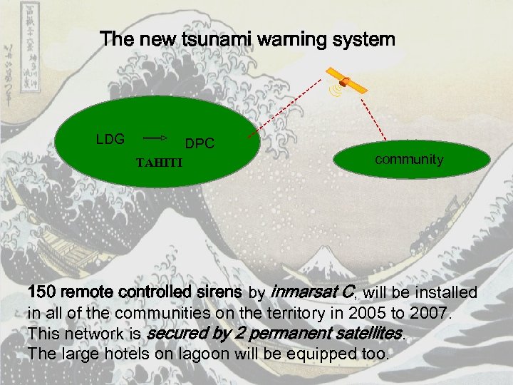 The new tsunami warning system LDG DPC TAHITI community 150 remote controlled sirens by