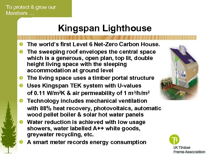 To protect & grow our Members … Kingspan Lighthouse The world’s first Level 6