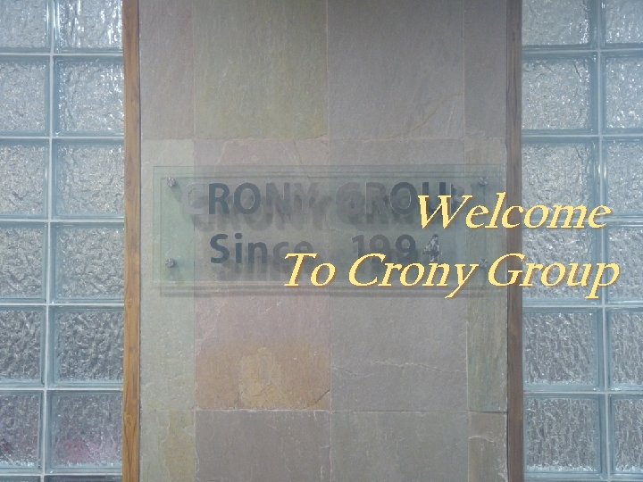 Welcome To Crony Group 