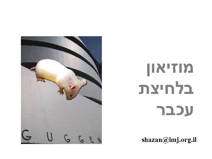  מוזיאון בלחיצת עכבר shazan@imj. org. il 
