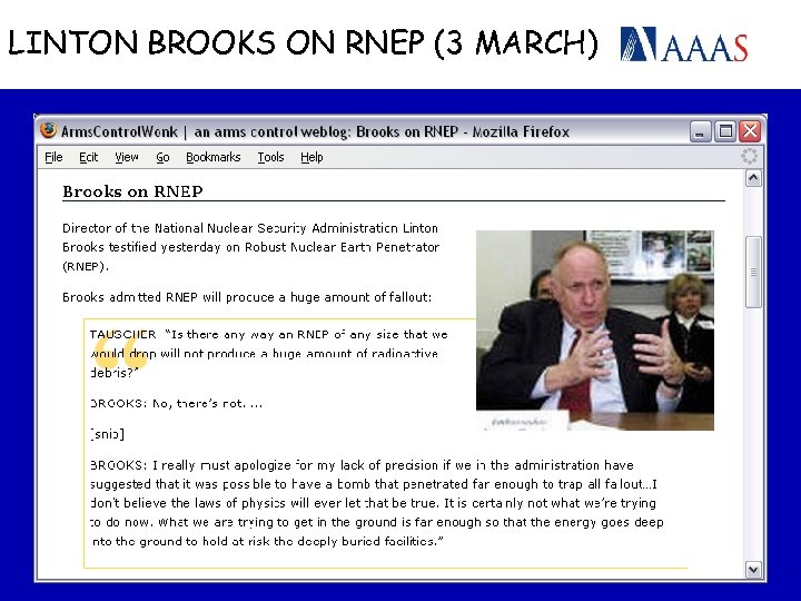 LINTON BROOKS ON RNEP (3 MARCH) 