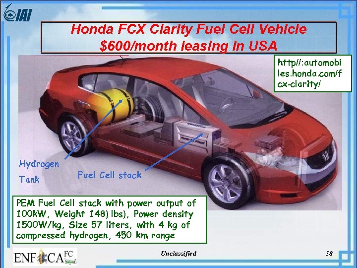 Honda FCX Clarity Fuel Cell Vehicle $600/month leasing in USA http//: automobi les. honda.