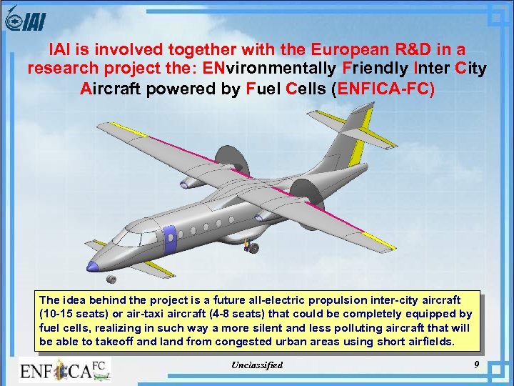 IAI is involved together with the European R&D in a research project the: ENvironmentally