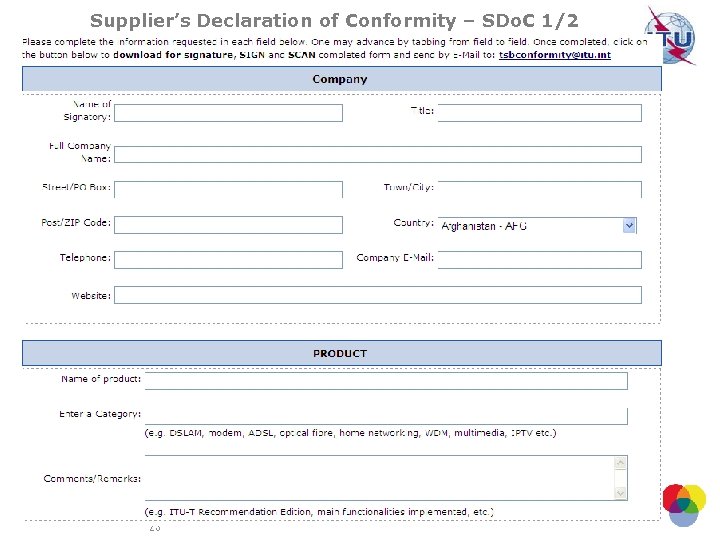 Supplier’s Declaration of Conformity – SDo. C 1/2 23 