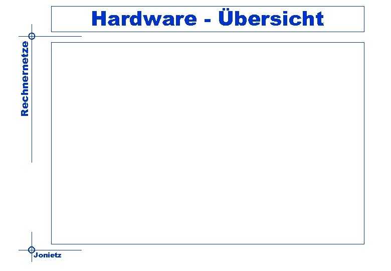 Rechnernetze Hardware - Übersicht Jonietz 