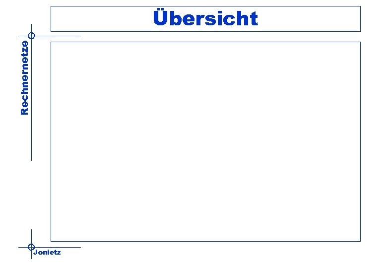 Rechnernetze Übersicht Jonietz 