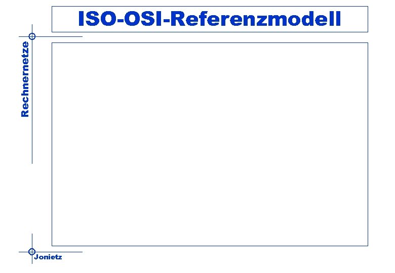 Rechnernetze ISO-OSI-Referenzmodell Jonietz 