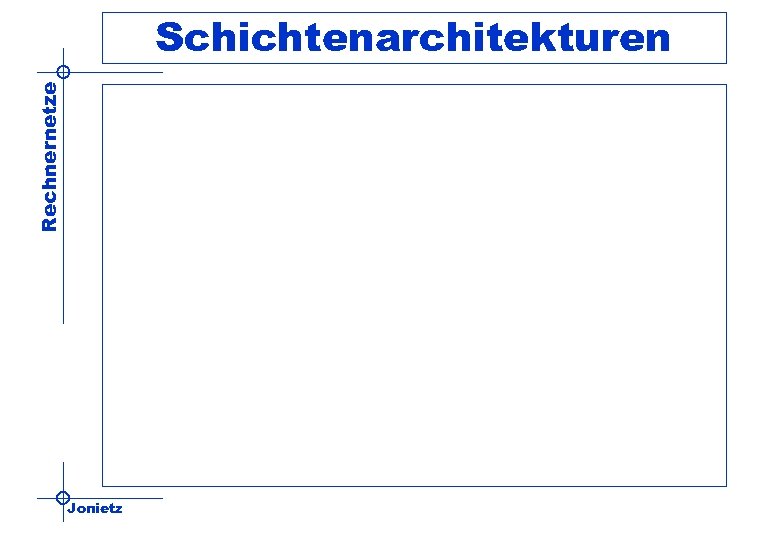 Rechnernetze Schichtenarchitekturen Jonietz 