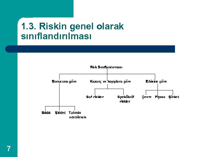 1. 3. Riskin genel olarak sınıflandırılması 7 