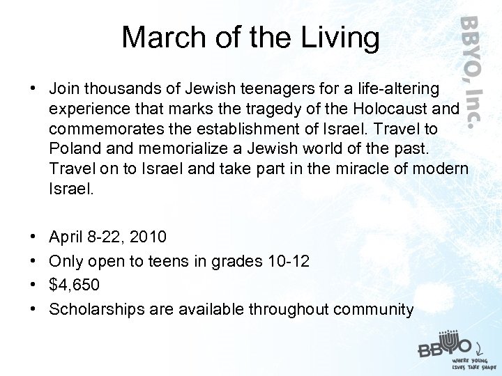 March of the Living • Join thousands of Jewish teenagers for a life-altering experience