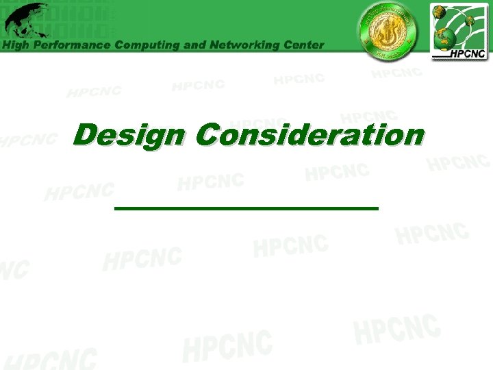 Design Consideration 