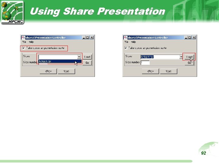 Using Share Presentation 92 