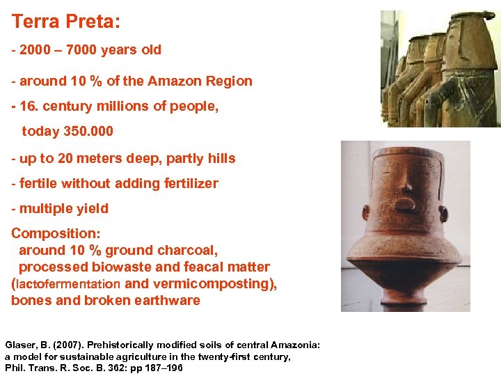 Terra Preta: - 2000 – 7000 years old - around 10 % of the