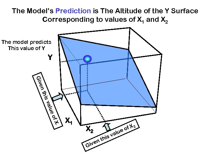 The Model’s Prediction is The Altitude of the Y Surface Corresponding to values of