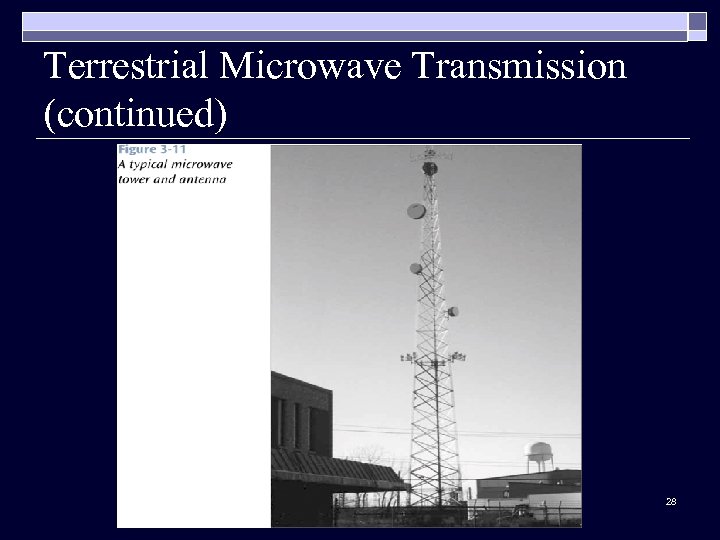 Terrestrial Microwave Transmission (continued) 28 