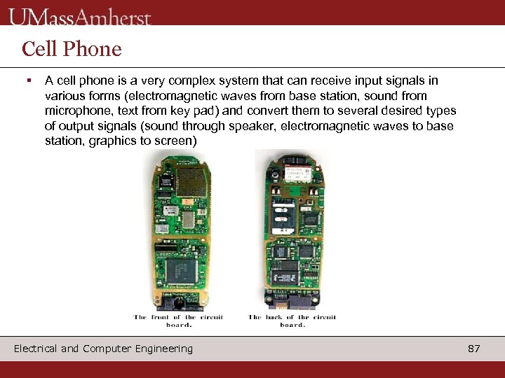 Cell Phone § A cell phone is a very complex system that can receive