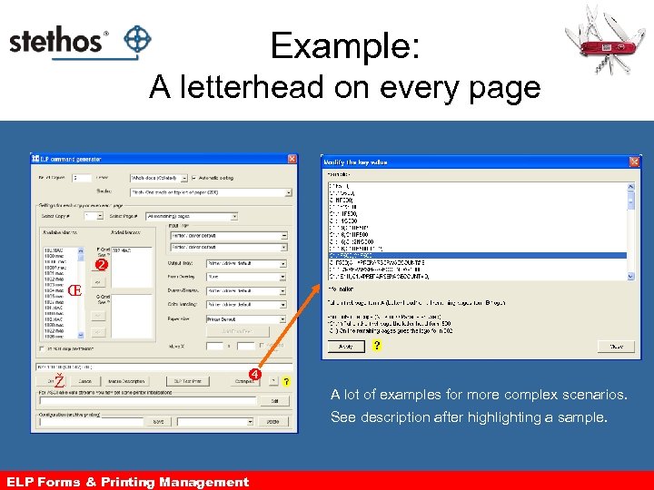 Example: A letterhead on every page Œ Ž A lot of examples for more