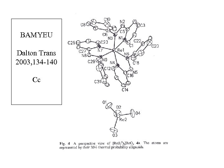BAMYEU Dalton Trans 2003, 134 -140 Cc 