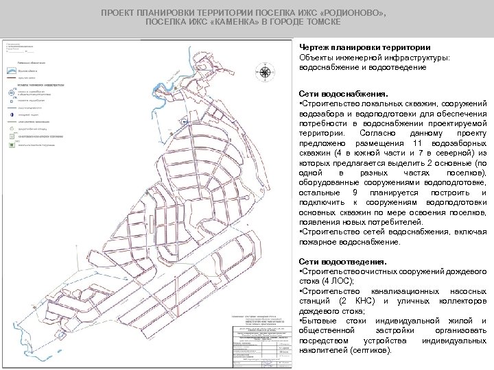 ПРОЕКТ ПЛАНИРОВКИ ТЕРРИТОРИИ ПОСЕЛКА ИЖС «РОДИОНОВО» , ПОСЕЛКА ИЖС «КАМЕНКА» В ГОРОДЕ ТОМСКЕ Чертеж