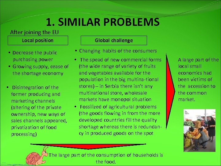 1. SIMILAR PROBLEMS After joining the EU Local position • Decrease the public purchasing