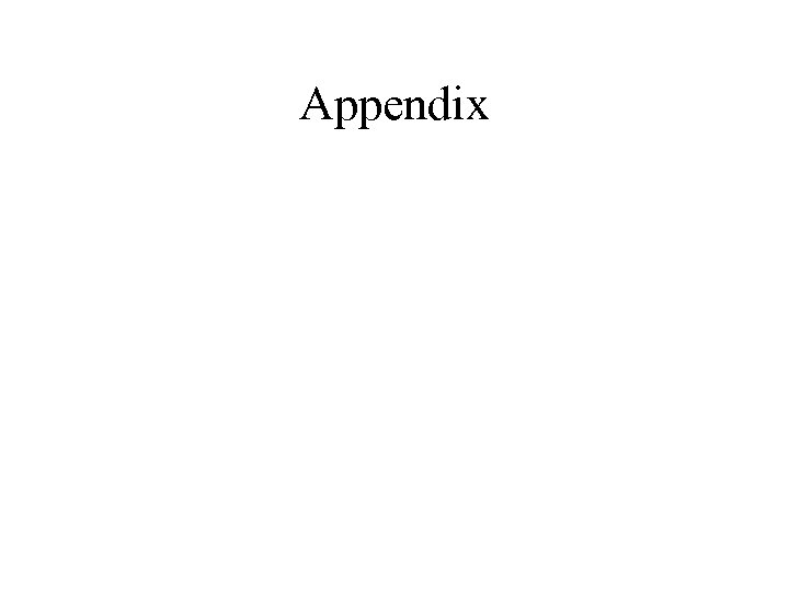 Appendix 