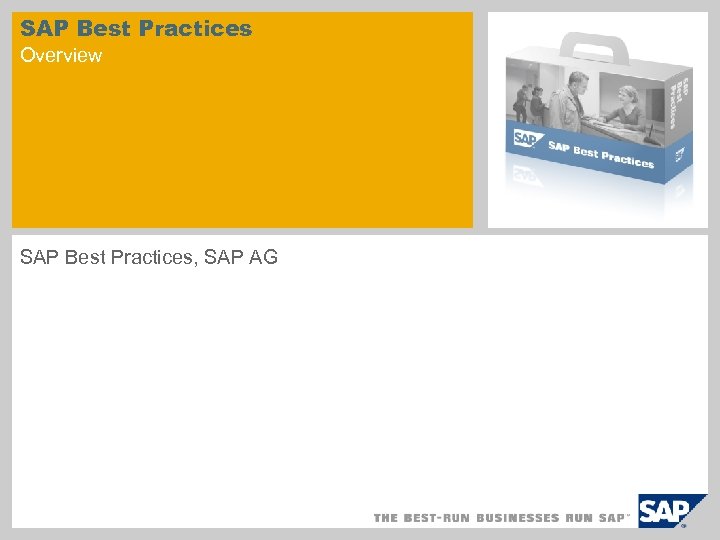 SAP Best Practices Overview SAP Best Practices, SAP AG 