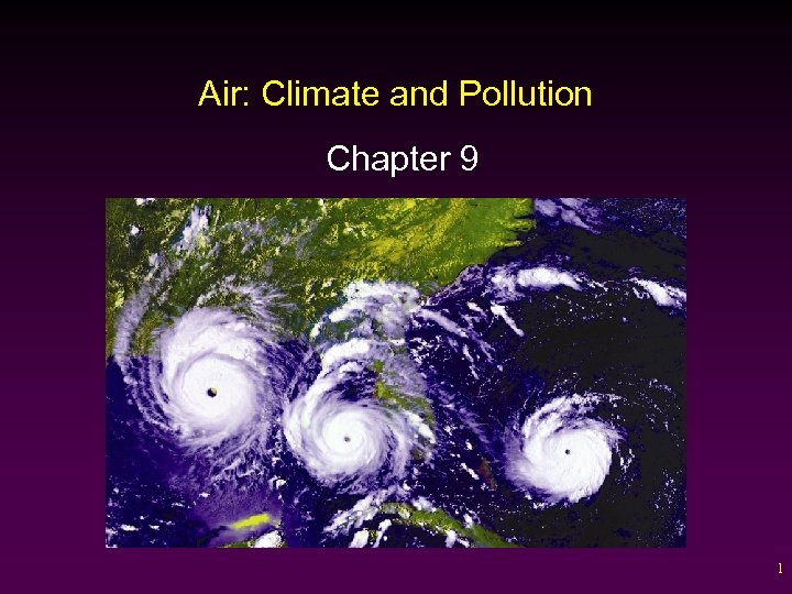 Air: Climate and Pollution Chapter 9 1 