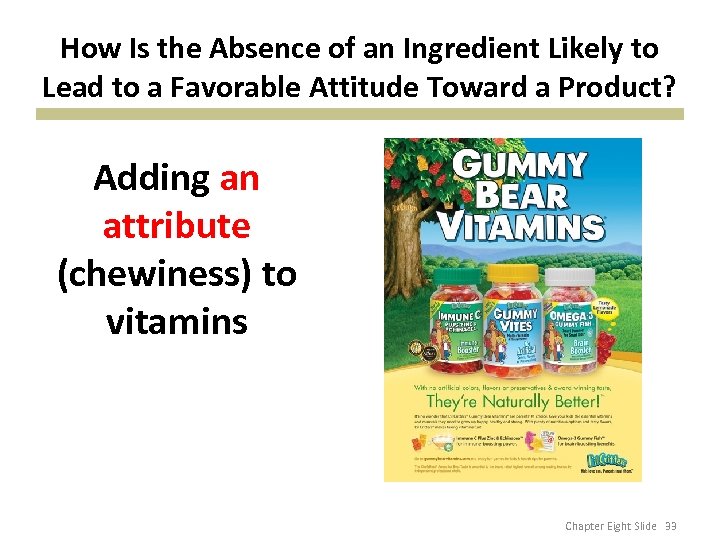 How Is the Absence of an Ingredient Likely to Lead to a Favorable Attitude