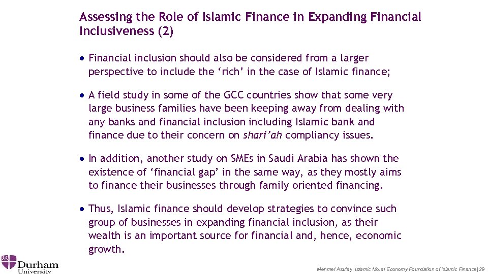 Assessing the Role of Islamic Finance in Expanding Financial Inclusiveness (2) · Financial inclusion