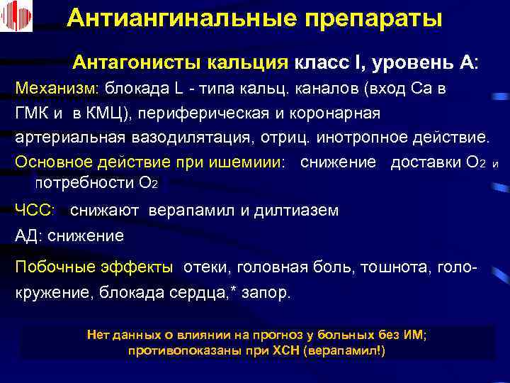 Презентация антиангинальные препараты