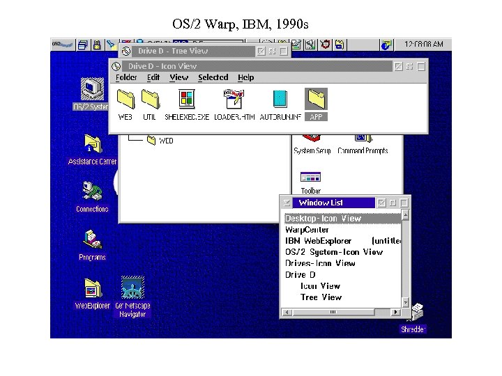 OS/2 Warp, IBM, 1990 s 