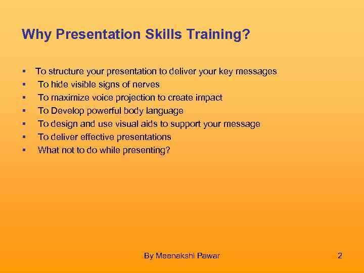 why presentation skills training is important