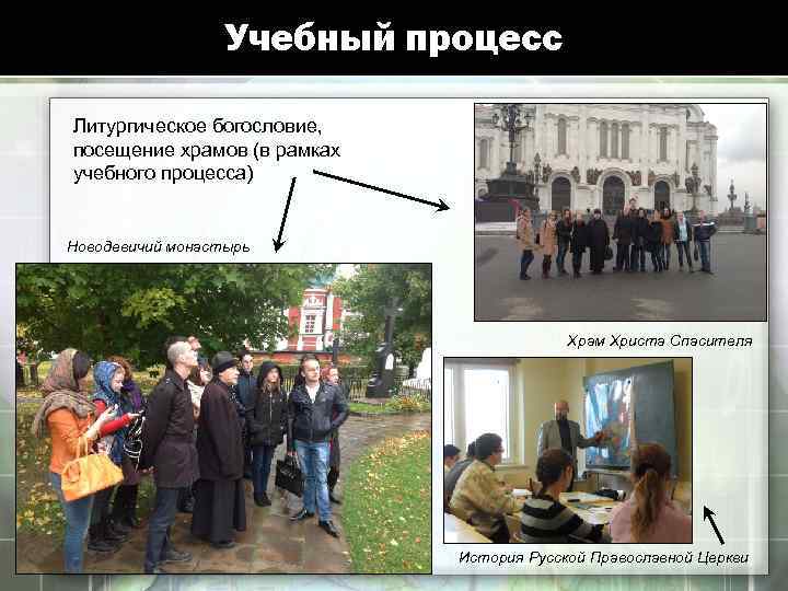 Учебный процесс Литургическое богословие, посещение храмов (в рамках учебного процесса) Новодевичий монастырь Храм Христа