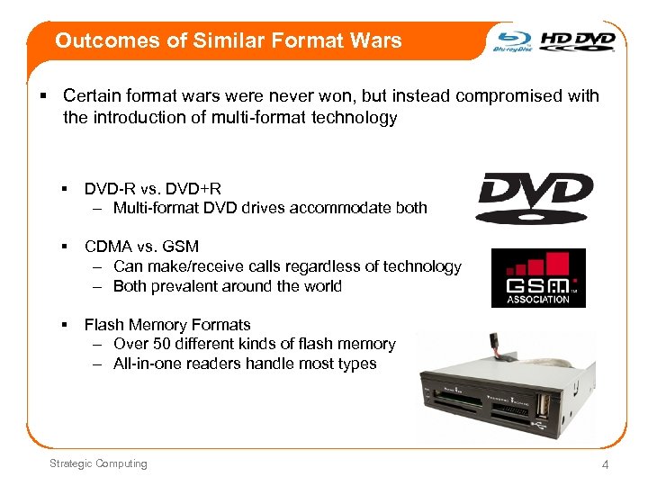 Outcomes of Similar Format Wars § Certain format wars were never won, but instead