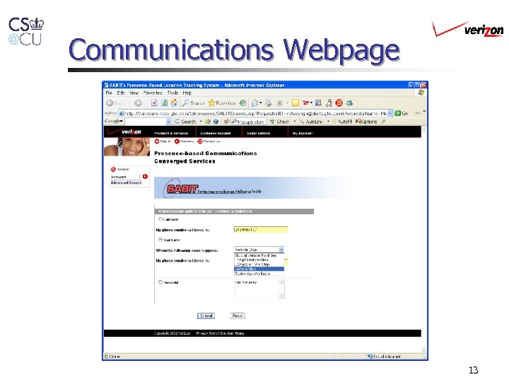 Communications Webpage 13 