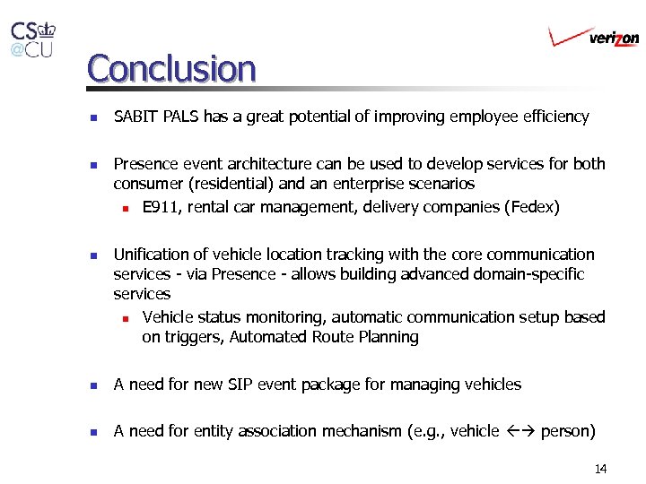 Conclusion n SABIT PALS has a great potential of improving employee efficiency Presence event