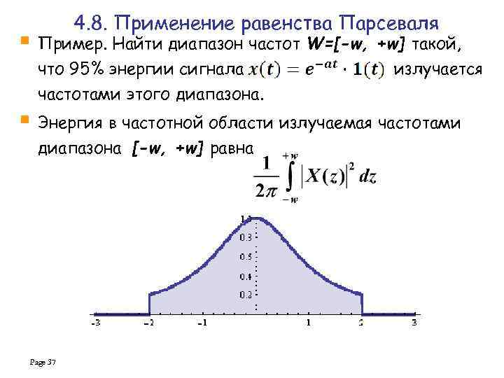 Равенство парсеваля фурье