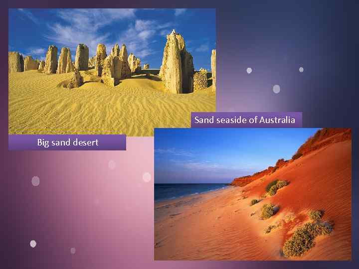 Sand seaside of Australia Big sand desert 