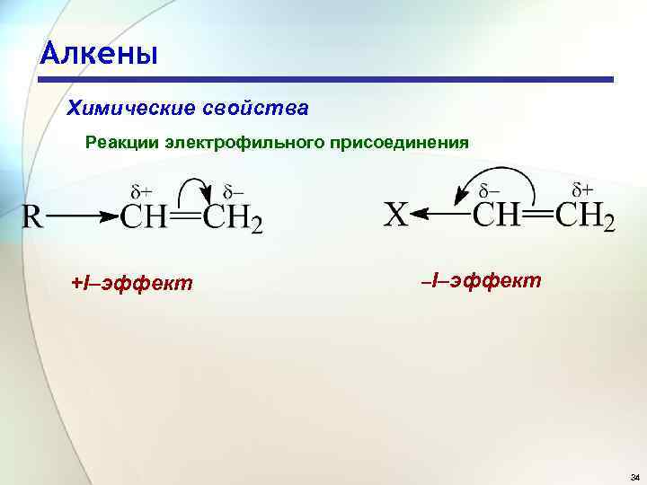 Алкен азот. Реакционная способность алкенов. Особенности строения алкенов. Реакционные центры алкинов. Алкены мезомерный эффект.
