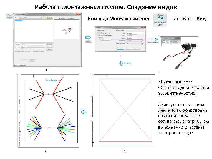 Работа с монтажным столом. Создание видов Команда Монтажный стол из группы Вид. Монтажный стол